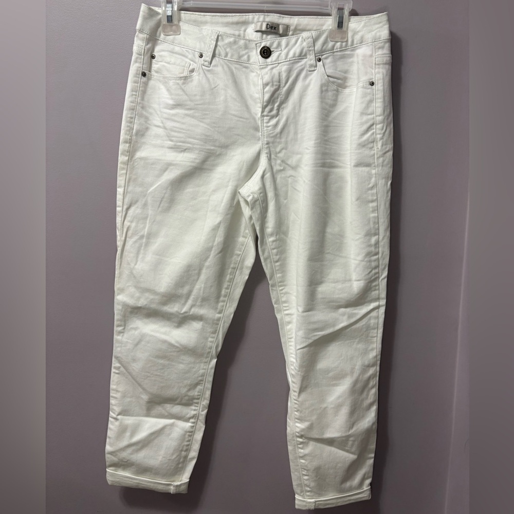 Dex White Cropped Jeans Women’s Size 31 | Stretch Slim Fit Summer Denim